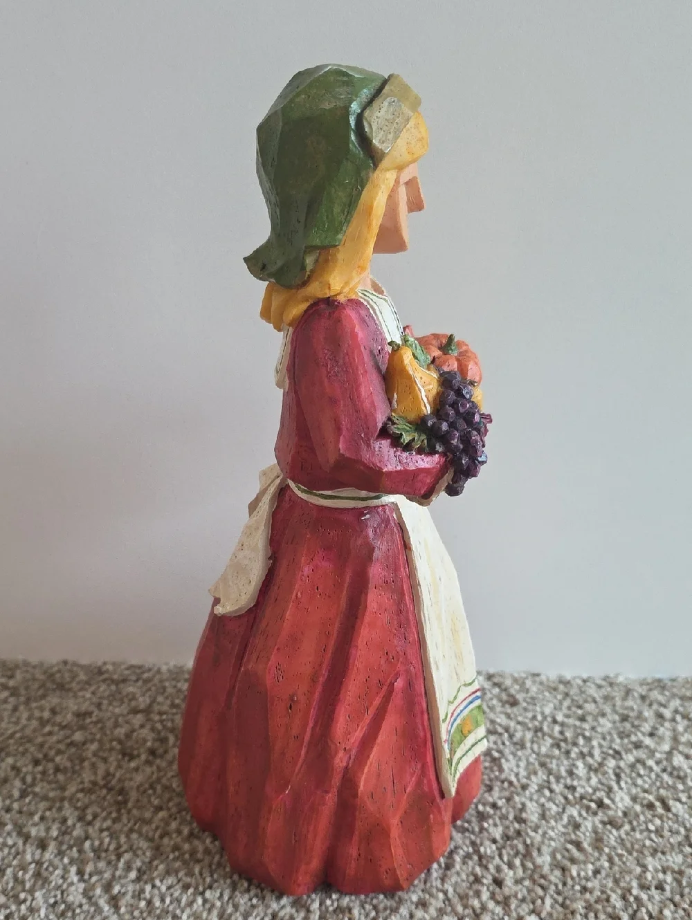 Vintage Set of 2 Pacific Rim Cubist THANKSGIVING Pilgrim Man Woman 11”